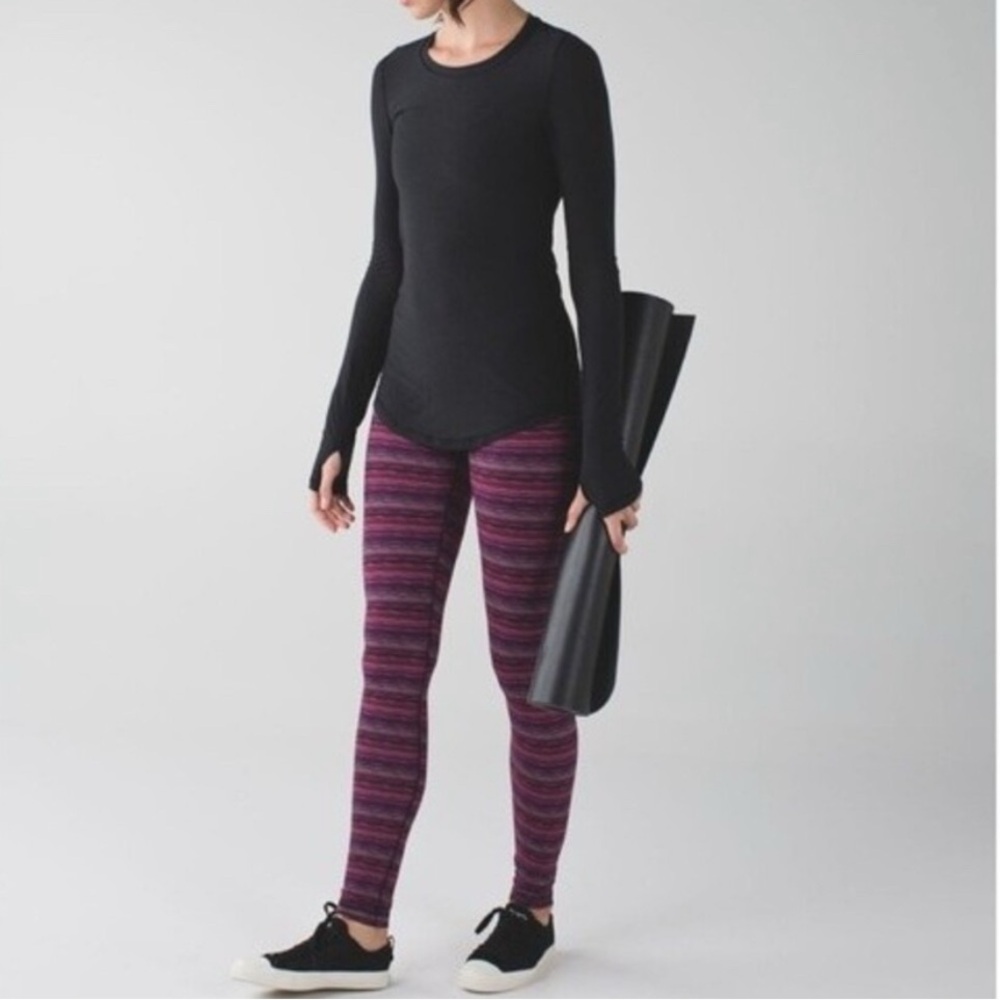 Lululemon Wunder Under Cyber Stripe Space Dye Leggings (Size 10)